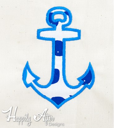Anchor Applique Embroidery Design