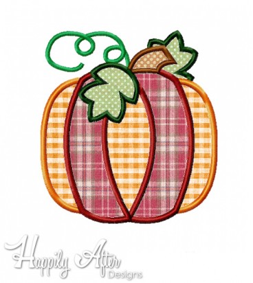 Autumn Pumpkin Applique Embroidery Design