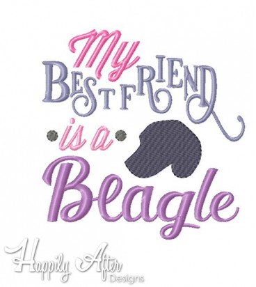 Best Friend Beagle Embroidery Design 