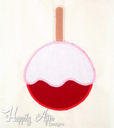 Candy Apple Applique Embroidery Design
