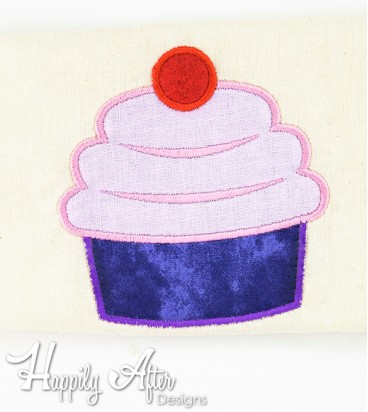 Cupcake Applique Embroidery Design