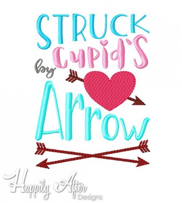 Cupid's Arrow Embroidery Design 