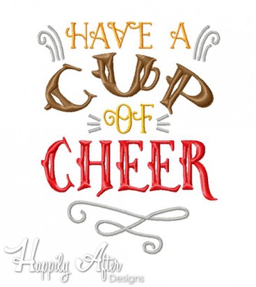 Cup of Cheer Embroidery Design