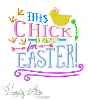 Easter Chick Embroidery Design 