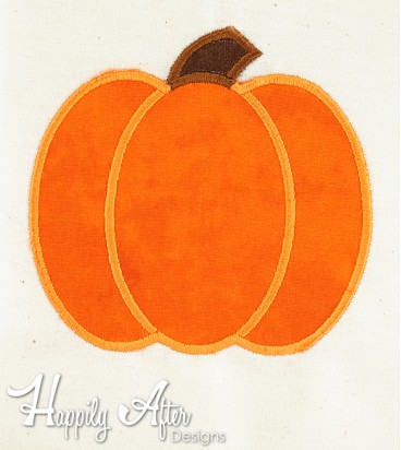 Pumpkin Applique Embroidery Design 