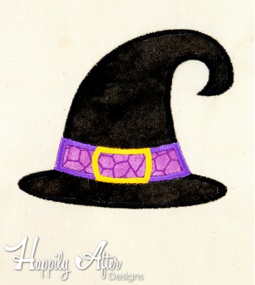 Witch Hat Applique Embroidery Design