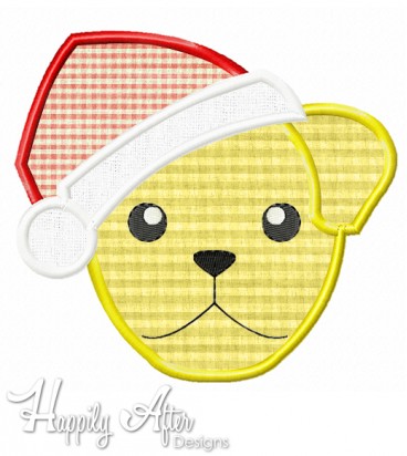 Christmas Labrador Applique Embroidery Design 