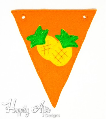 Pineapple ITH Banner Embroidery Design 