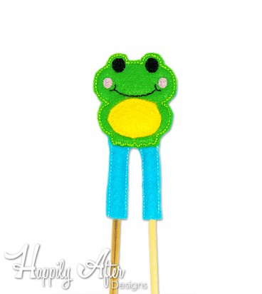 Frog Chopsticks Topper Embroidery Design 