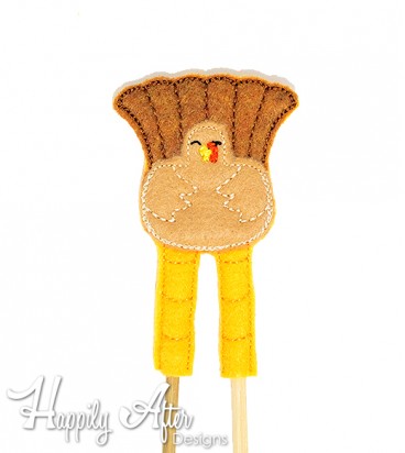 Turkey Chopsticks Topper Embroidery Design 