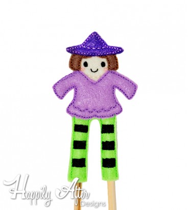 Witch Chopsticks Topper Embroidery Design 