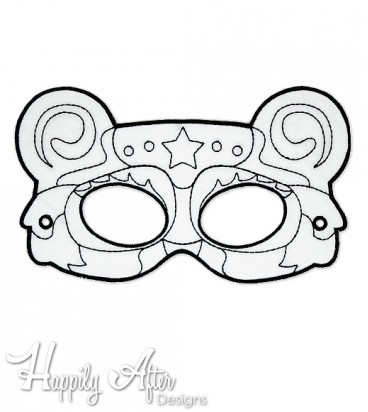 Panda ITH Coloring Mask Embroidery Design