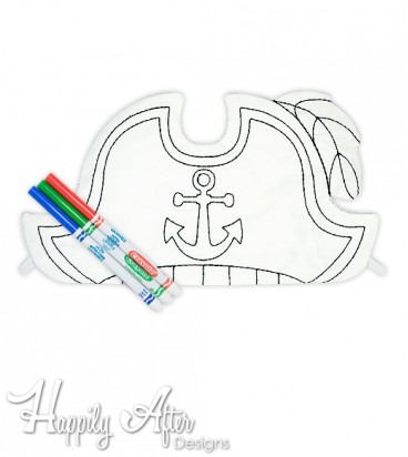 Pirate Hat ITH Coloring Embroidery Design