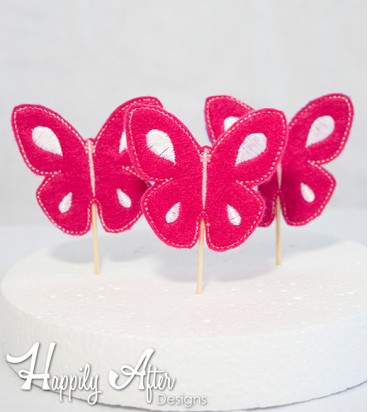 Butterfly Cupcake Toppers Embroidery Designs