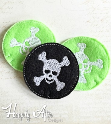 Pirate Cupcake Toppers Embroidery Design