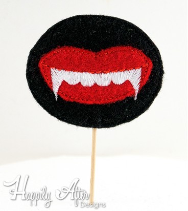 Vampire Topper Embroidery Design 