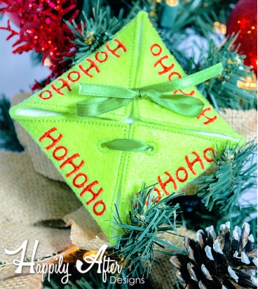 Ho Ho Ho Diamond Box Embroidery Design