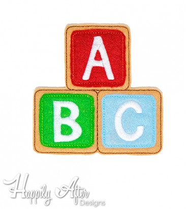 ABC Blocks Feltie Embroidery Design