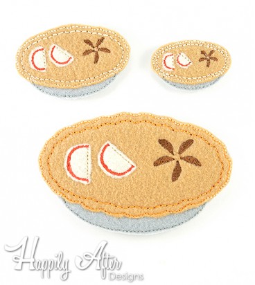 Apple Pie Feltie Embroidery Design