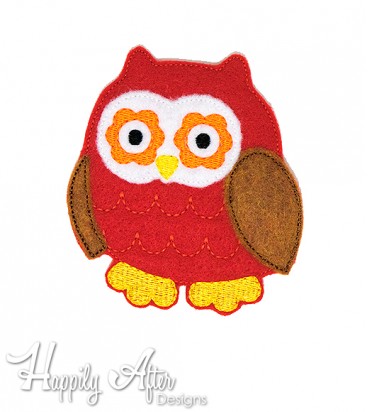 Autumn Owl Feltie Embroidery Design
