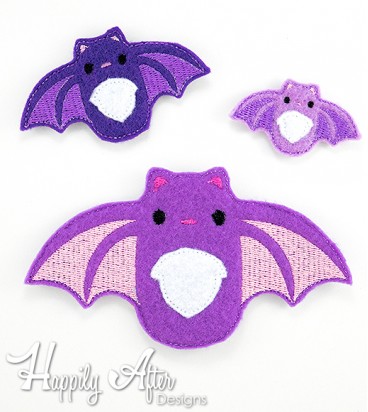 Bat Feltie Embroidery Design