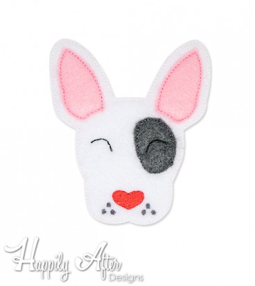 Bull Terrier Feltie Embroidery Design