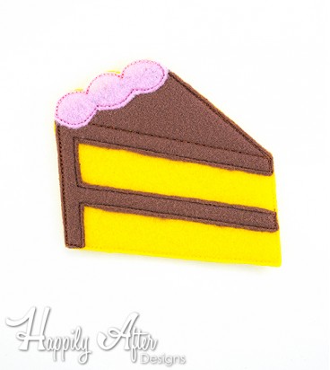 Cake Slice Feltie Embroidery Design