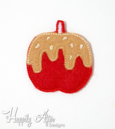 Caramel Apple Feltie Embroidery Design