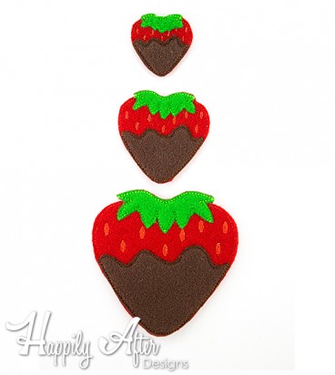 Chocolate Strawberry Feltie Embroidery Design