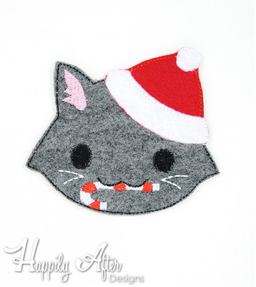 Christmas Cat Feltie Embroidery Design