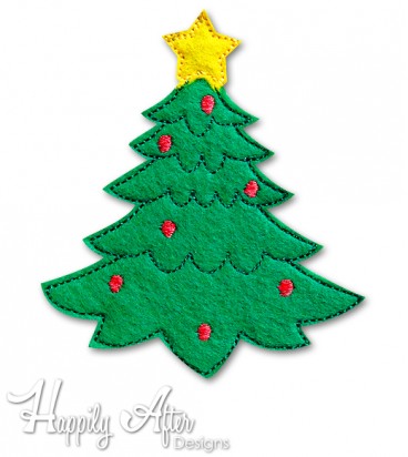 Christmas Tree Feltie Embroidery Design