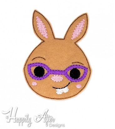 Clever Bunny Feltie Embroidery Design