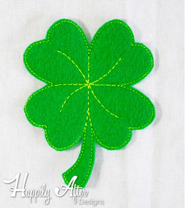 Four Leaf Clover Feltie Embroidery Design