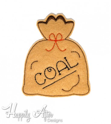 Coal Bag Feltie Embroidery Design