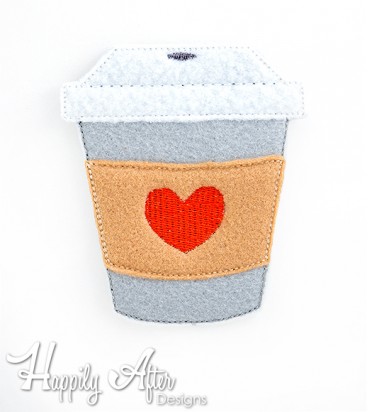 Coffee Feltie Embroidery Design
