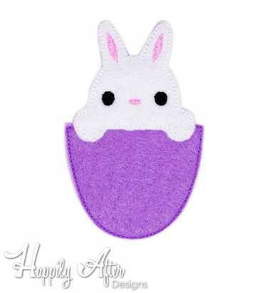 Egg Bunny Feltie Embroidery Design