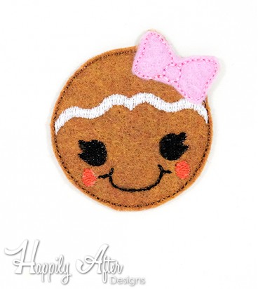 Gingerbread Girl Feltie Embroidery Design
