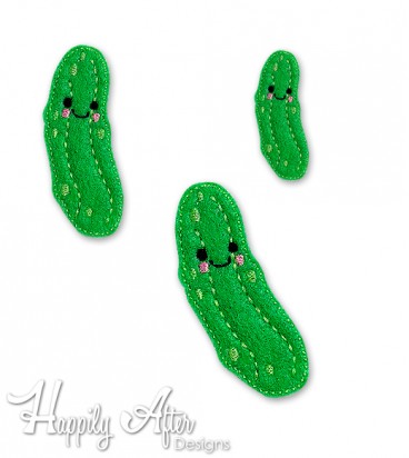 Kawaii Pickle Feltie Embroidery Design