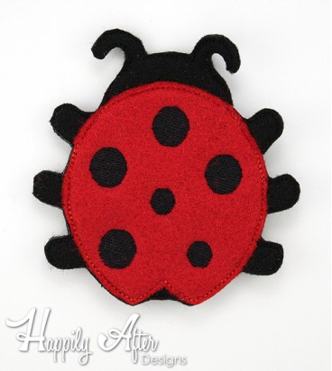 Ladybug Feltie Embroidery Design