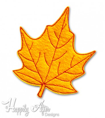 Leaf Feltie Embroidery Design