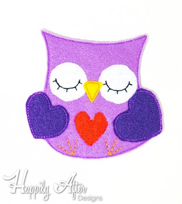Lovely Owl Feltie Embroidery Design