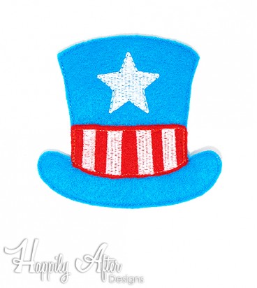 Patriotic Hat Feltie Embroidery Design