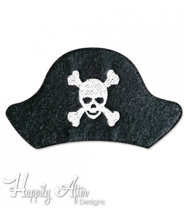 Pirate Hat Feltie Embroidery Design 