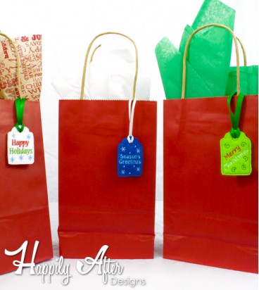Holiday Gift Tags Embroidery Designs