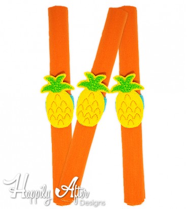 Pineapple ITH Napkin Ring Embroidery Design 