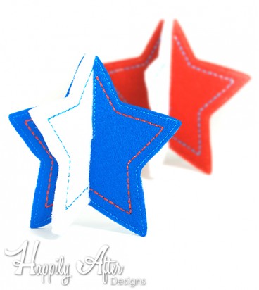 Stars ITH Centerpiece Embroidery Design 