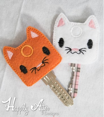 Kitty Cat Key Cover Embroidery Design