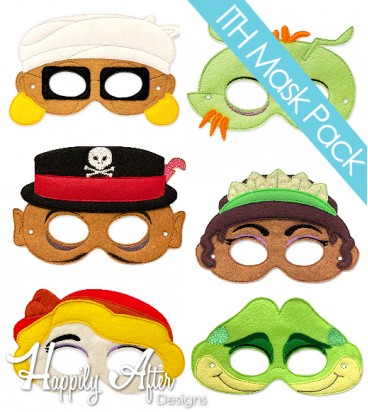 Bayou Friends ITH Mask Embroidery Design Pack