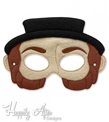 Abe Lincoln ITH Mask Embroidery Design