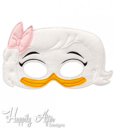 Adorable Duck ITH Mask Embroidery Design